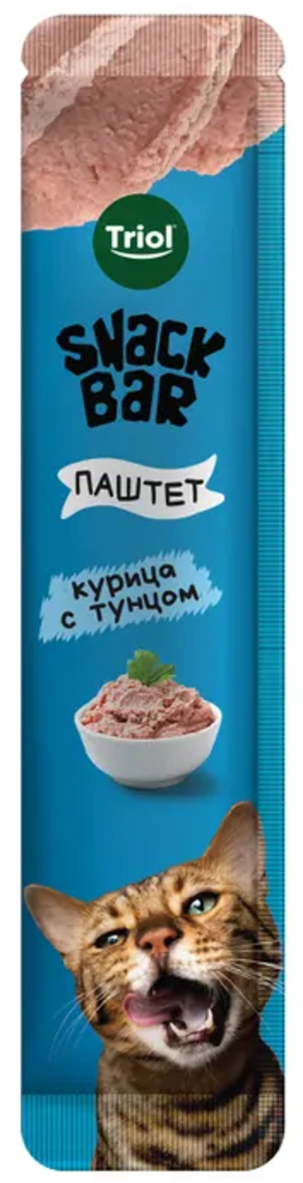 Triol, Лакомства для кошек, Паштет из курицы с тунцом, 40 гр.