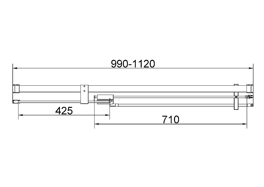 Душевая дверь Vincea Extenza 100 VDP-4EX1011CLGM стекло прозрачное/профиль вороненая сталь