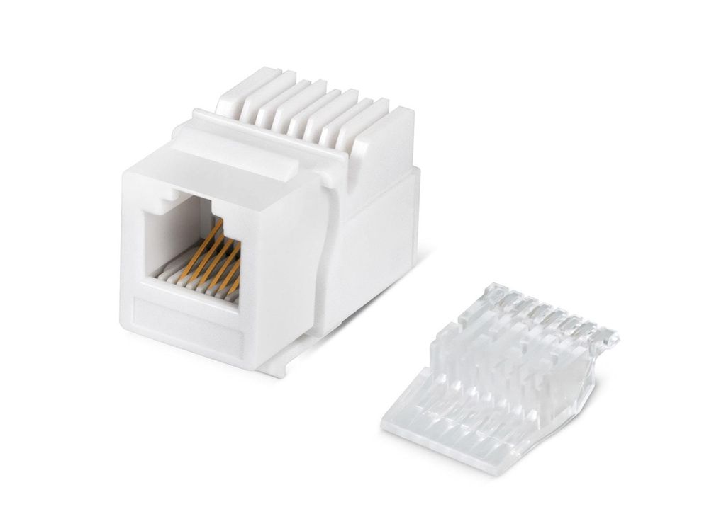 Вставка Keystone Jack, RJ-45(8P8C) Ripo, без инструмента Toolless, белая