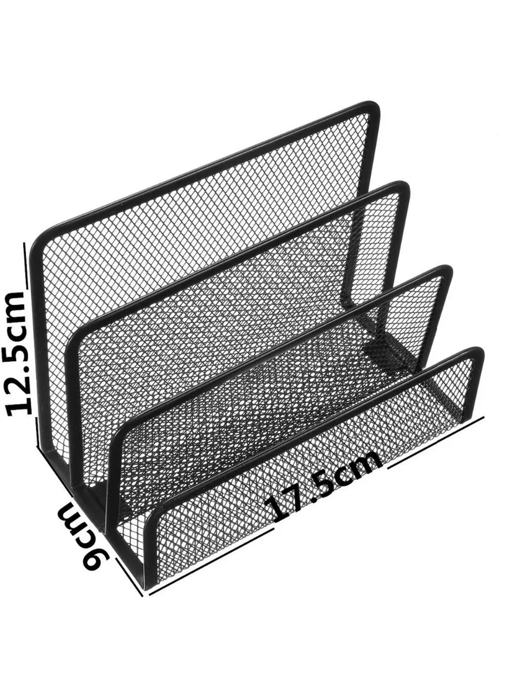 Подставка металлическая 3 отделения черная
