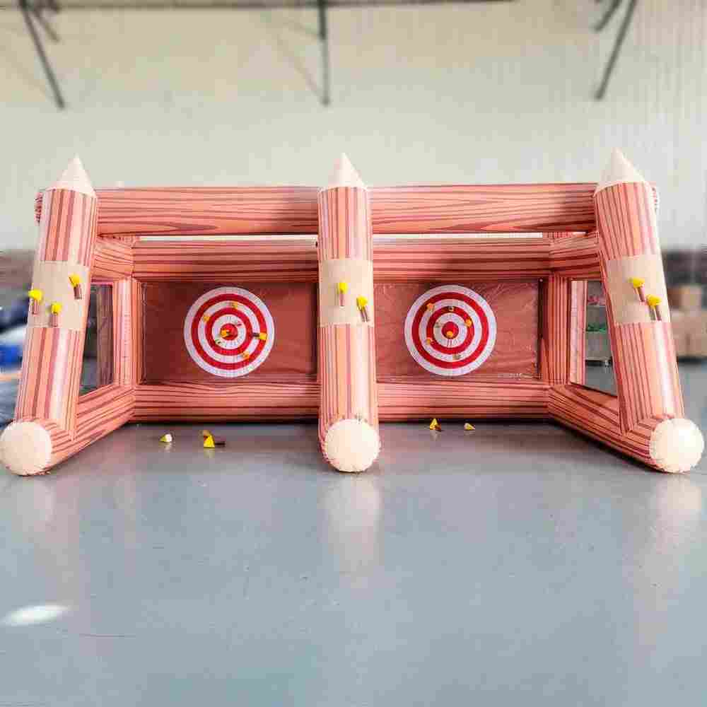 Надувной дартс «В щепки!» на подкачке, диаметр 1 м, размер 5×3,5×2,5 м