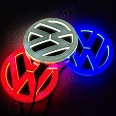 Значок с подсветкой 3D VW WHITE KING