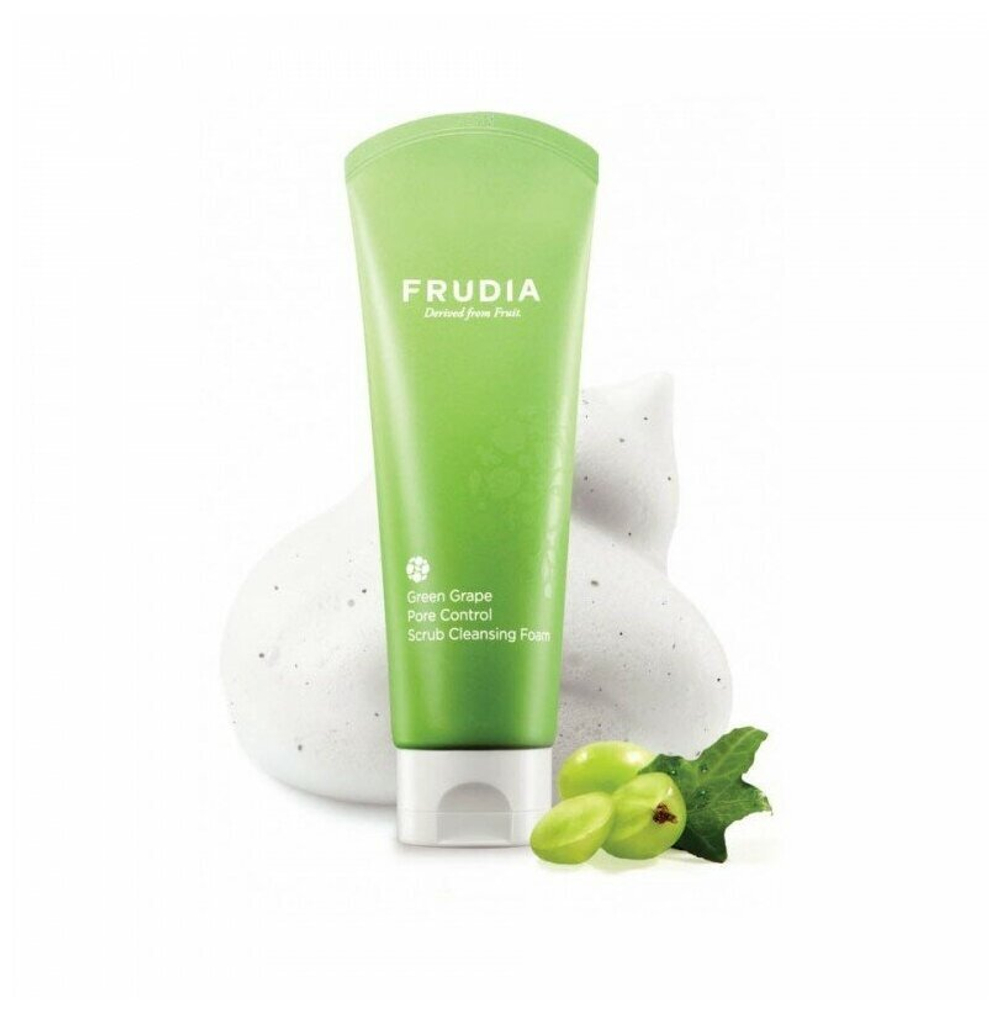 Скраб-пенка для умывания с виноградом Frudia Green Grape Pore Control Scrub Cleansing Foam, 145мл