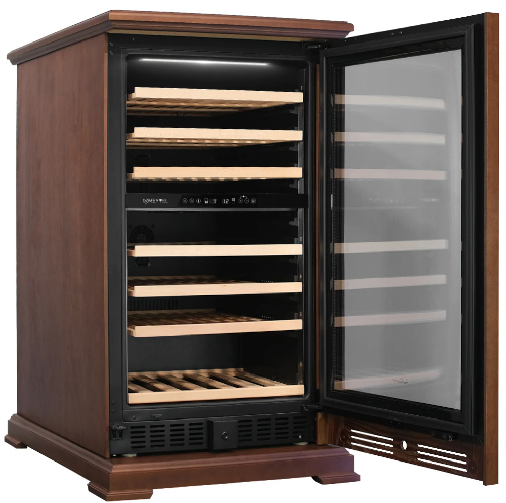 Винный шкаф двухзонный Meyvel MV77PRO-KBT2 (Итальянский орех)
