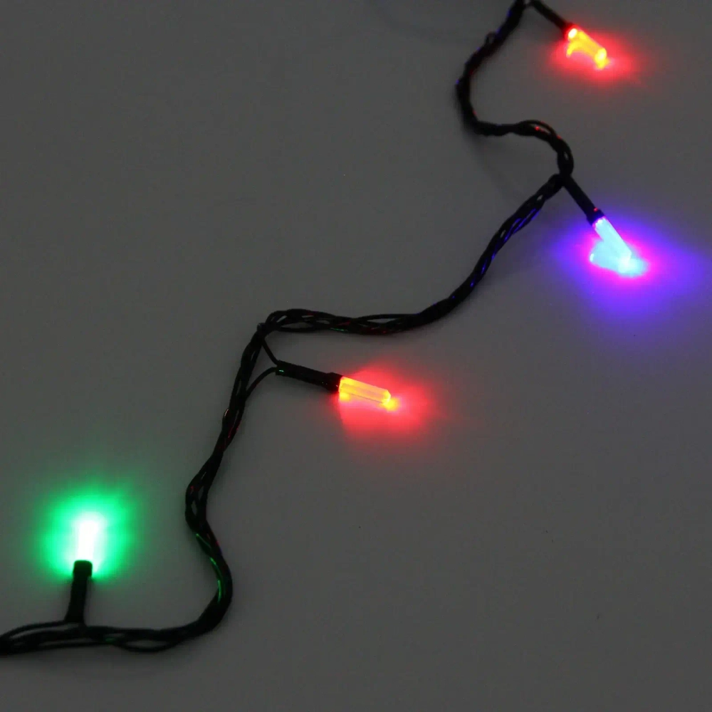 Гирлянда для дома «Кристаллы» 9,5 м 100 ламп LED черный пров.,8 реж.,IP-40, Мультицвет (возможность соединения)