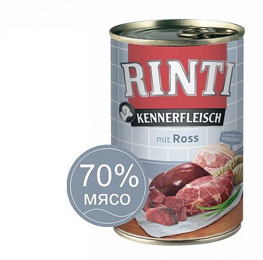 RINTI KENNERFLEISCH mit Ross Конина Влажный корм для собак - 0,4 кг