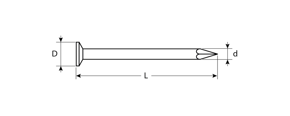 4-305031-16-020 Гвозди строительные оцинкованные