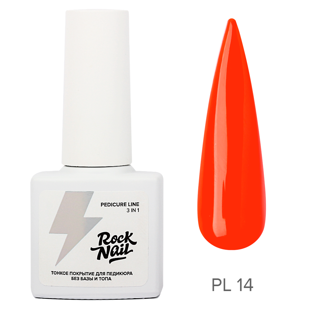 Однофазный гель-лак для педикюра RockNail Pedicure Line 14 Crazy Crocks, 6 мл