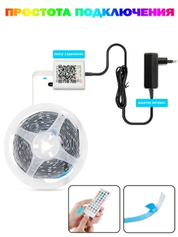 Светодиодная лента 5 метров 24В 80Leds 5050 RGB (1*5m)