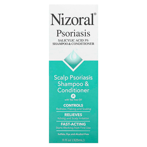 Nizoral, Шампунь и кондиционер для лечения псориаза, с маслом чайного дерева, 325 мл (11 жидк. унц.)