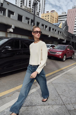 ZARA УКОРОЧЕННЫЙ ТОП С ОБЪЕМНЫМИ РУКАВАМИ, ЭКРЮ