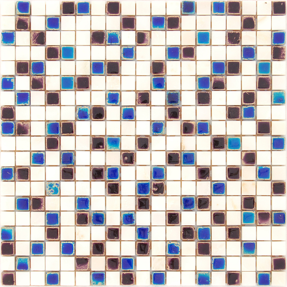Arlecchino-3 31x31x0,8 см (чип 15x15x8 мм) РАСПРОДАЖА! дизайнерская мозаика из натурального камня
