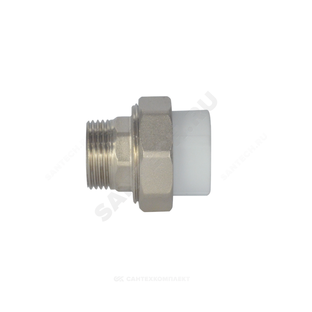 Муфта PP-R комбинированная разъемная белая Дн 20х1" НР VALFEX 10156125