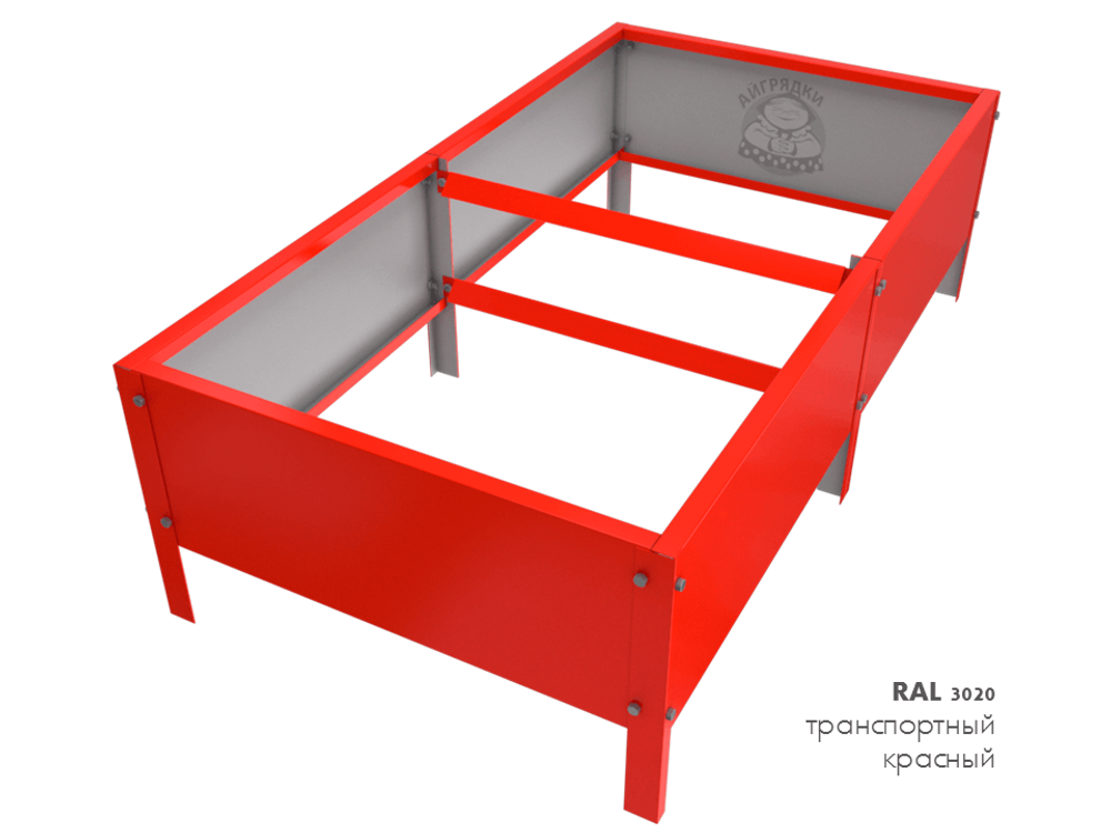 Оцинкованная грядка с полимерным покрытием RAL 3020 транспортный красный