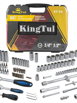 Набор инструментов 94пр. 1/4'', 1/2'' (6гр.)(4-32мм) KINGTUL KT-94