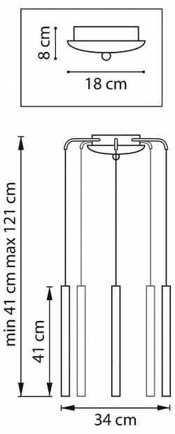 Подвесная люстра Lightstar Tubo L5T747247