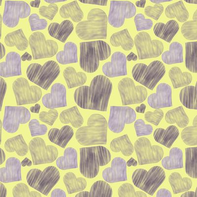 Сердечки на желтом