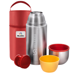 Термос Relaxika 102 (0,75 литра) в термочехле, стальной