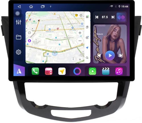 Магнитола для Nissan X-Trail T32, Qashqai J11 2014-2022 (климат, рамка большая) - FarCar BX877 монитор 13" 2K QLED на Android 13, TS10, 6+128, CarPlay, 4G SIM-слот