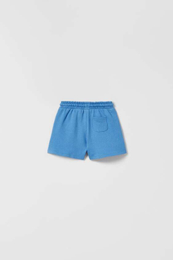 ZARA ШОРТЫ ИЗ МЯГКОЙ ТКАНИ, СИНИЙ