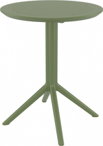 Стол пластиковый складной Siesta Contract Sky Folding Table Ø60, оливковый