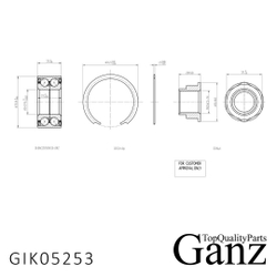 Подшипник ступицы передний Fiat Doblo (00-10)/Opel Corsa (03-14) GANZ GIK05253