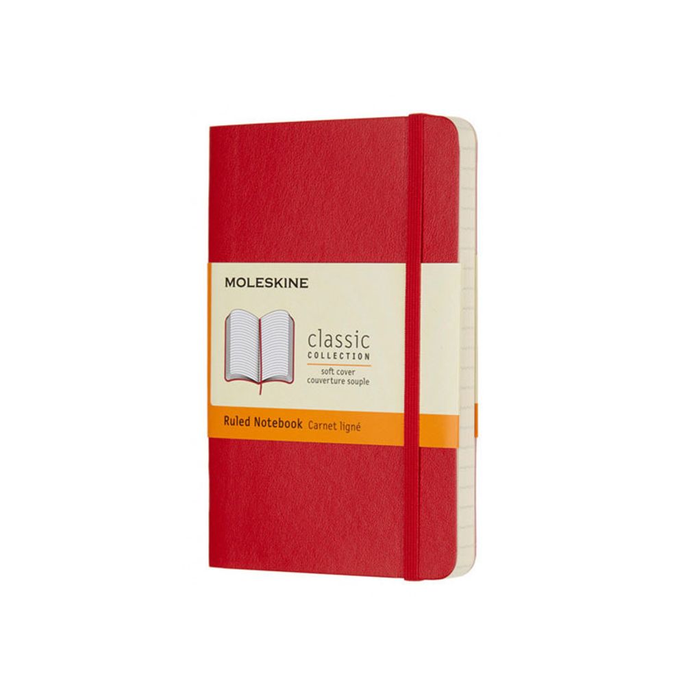 Блокнот Moleskine Classic Soft Pocket красный (QP611F2)