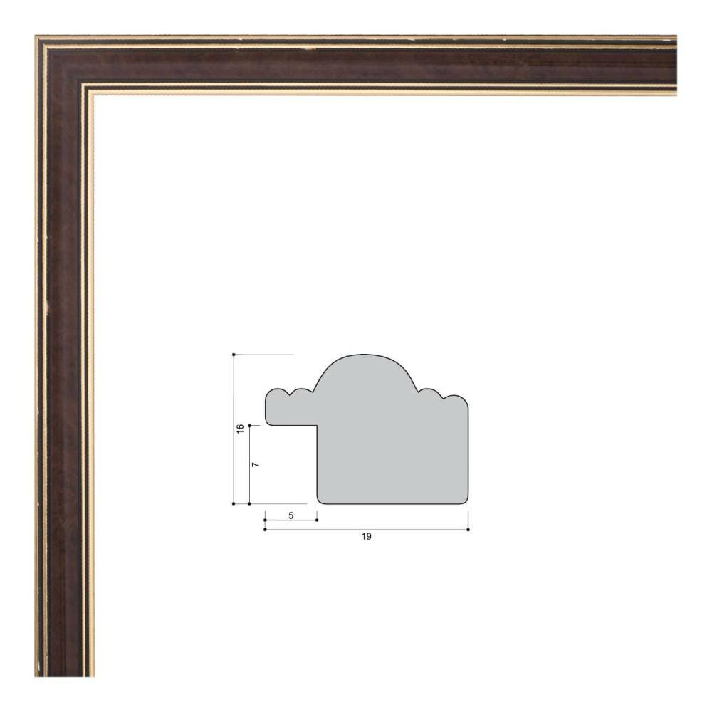 Фоторамка 21х30 см коричневая, без фактуры, арт. 2130.091512