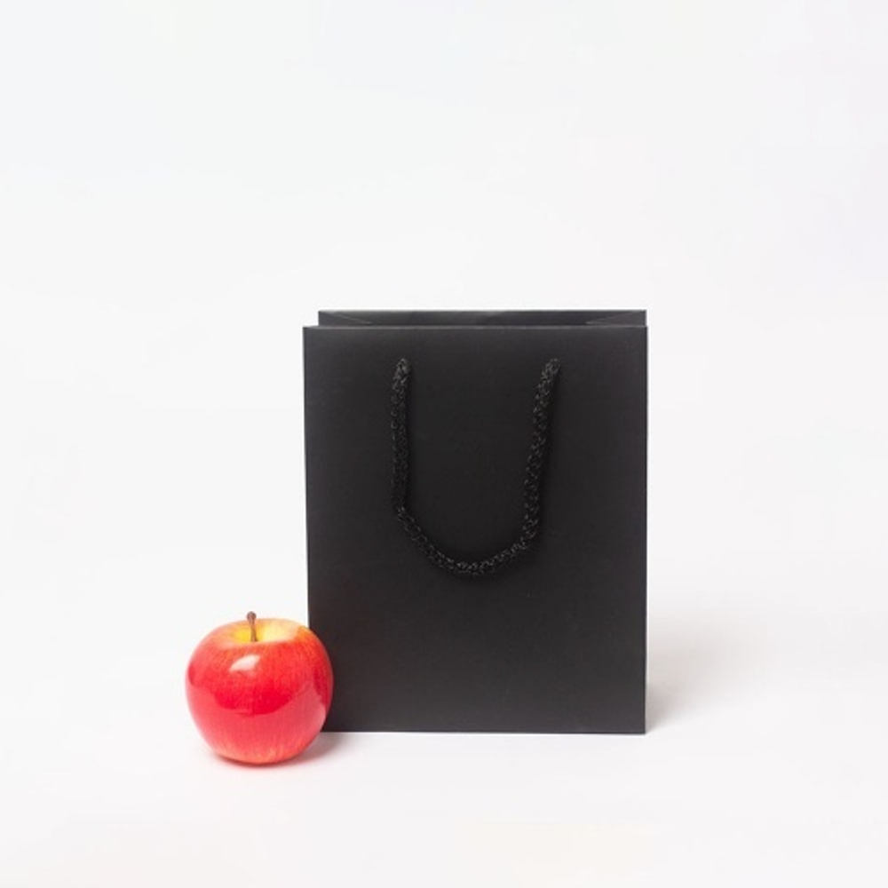 Пакет 19x23x9, черный, меловка