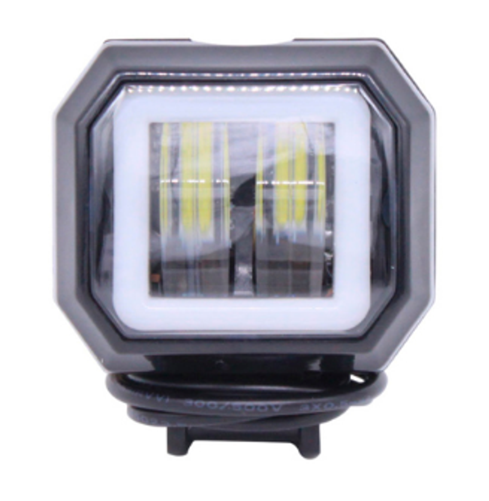 Прожектор LED-СТГ -квадрат 20W ( 60*75*50) 2Lenz+ДХО шт 20W-S (срез углы)