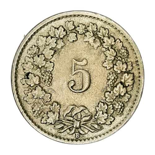 Switzerland, 5 Rappen, 1953 – Libertas Series, VF