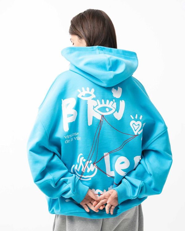 Худи Investigation Azure Blue синий - фото 4