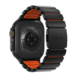 Ремешок Nomad Stratos Black Titanium Ultra Orange FKMдля Apple Watch 45/46/49mm