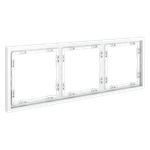 Рамка пластиковая VOLTUM S70 на 3 поста, (белый матовый)