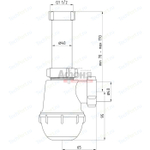 Сифон 1 1/2*40 Ani Грот без выпуска А0120 АНИ пласт