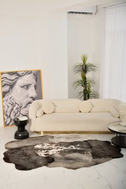 Ковер Мосси темно-серый из шести шкур