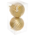 Набор шаров «Волшебные грани « 10 см (в наборе 2 шт), Золото