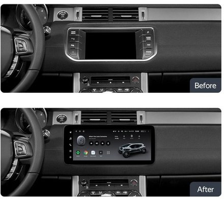 Магнитола для Range Rover Evoque 1 2011-2018 (ШГУ Bose) - Carmedia HP-8805L-FW монитор 12.3" в стиле MERCEDES на Android 11, CarPlay, 4G SIM-слот