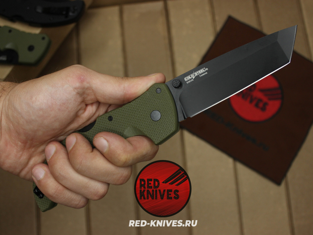 Нож Cold Steel Recon 1 Tanto G10 (V2024) - зеленая рук., черный клинок RK/Н81