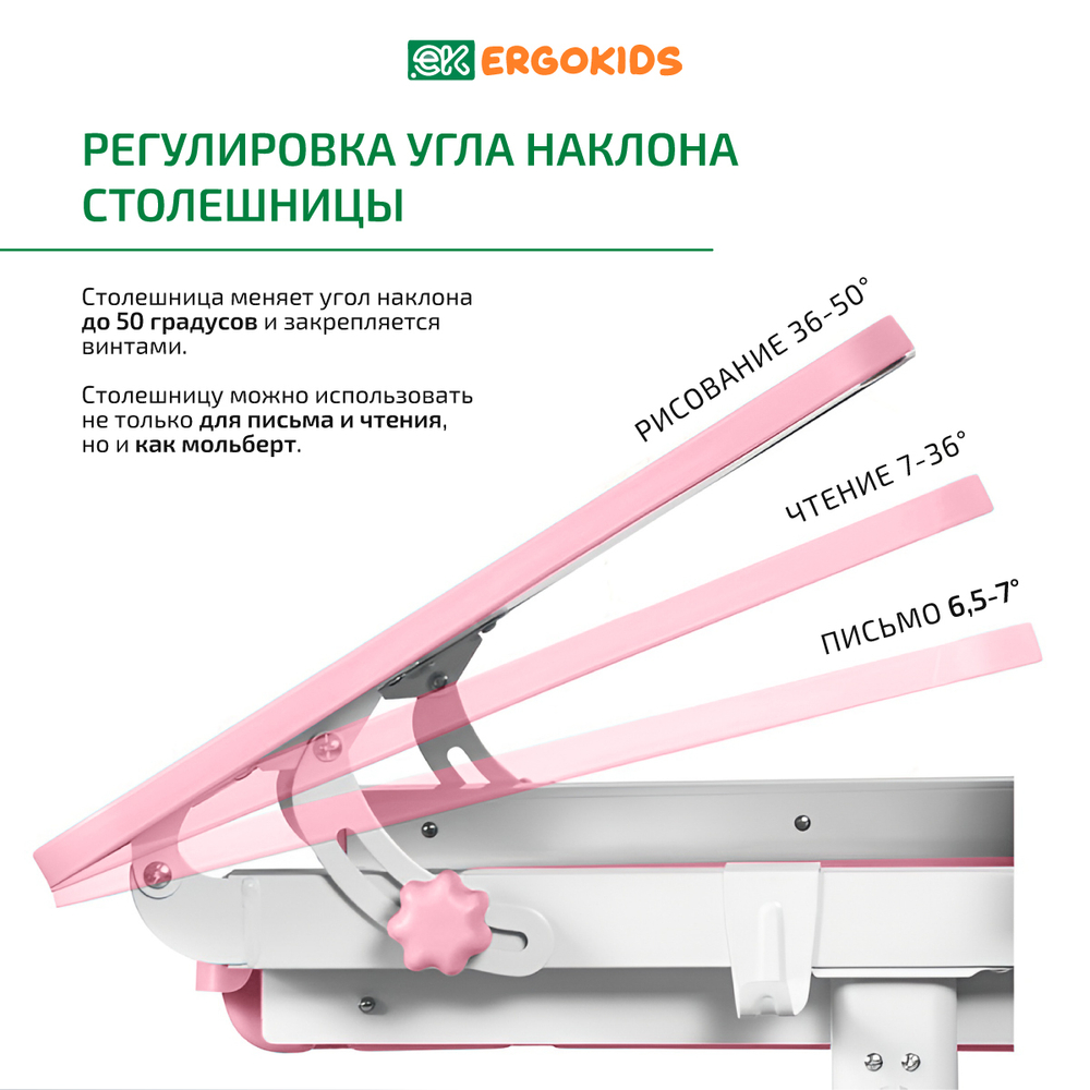 Детский стол и стул Ergokids Panda XL