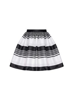 Юбка мини со сборкой из атласа