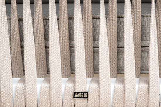 "Касабланка" лаунж-зона плетеная из роупа 4-местная, цвет серо-коричневый