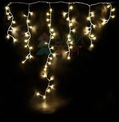 Светодиодная бахрома 1*1 м., 220V., 65 LED ламп цвета шампань, прозрачный силикон, Beauty Led (ECC65-10-2CH)