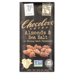 Chocolove, черный шоколад с миндалем и морской солью, 70% какао, 90 г (3,2 унции)