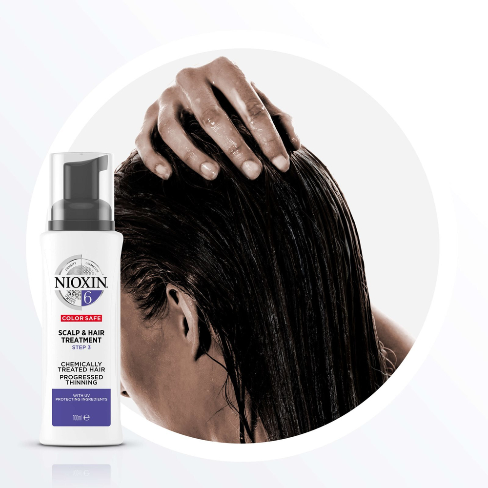 Nioxin System 6 Scalp & Hair Treatment - уход за кожей головы для обесцвеченных волос /   100  ml  / GTIN 8005610499611