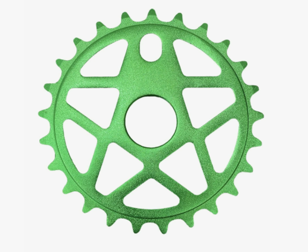 enЗвезда передняя Kenli 1/2"x1/8" 25T алюм., зеленая KL-C215-25-Green KL-C215-25-Green