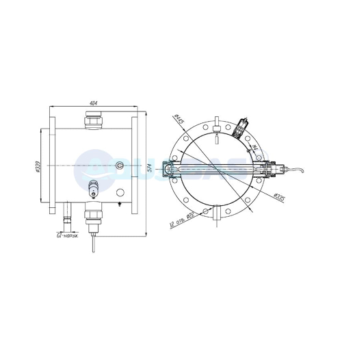 УФМ.30 Излучатель ультрафиолетовый XENOZONE UVM-3000 (200м3/ч, 3кВт, Ду300) в комплекте с датчиком интенсивности УФ излучения и блоком промывки