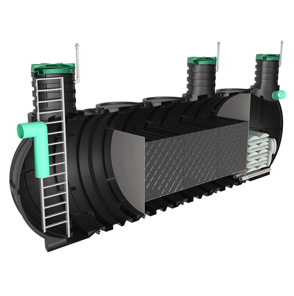 Ливневое очистное сооружение Мультпласт Модуль ЛОС 30(7960x2400x2400см;1455кг;) - арт.561662