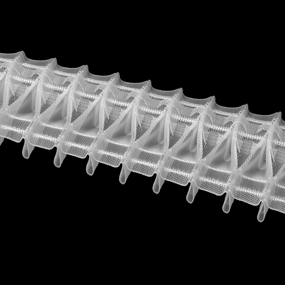 Шторная лента Oz-Is арт. 3861 MP вафельная сборка, коэф сборки 1:2,5, цвет прозрачный (ширина 65 mm)