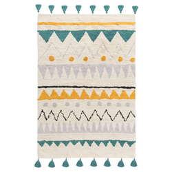 Ковер из хлопка с контрастным этническим орнаментом из коллекции ethnic, 160x230 см